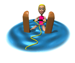 Gif animé ski nautique